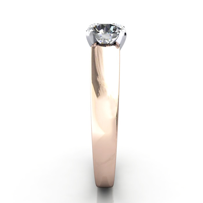 Round Brilliant Solitaire Diamond Ring Rose Gold RS46 SV Round Brilliant Solitaire Diamond Ring Rose Gold RS46 SV