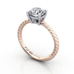 Round Brilliant Solitaire Diamond Ring Rose Gold RS47 3D Round Brilliant Solitaire Diamond Ring Rose Gold RS47 3D