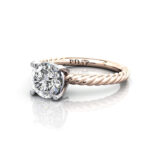 Round Brilliant Solitaire Diamond Ring Rose Gold RS47 LF Round Brilliant Solitaire Diamond Ring Rose Gold RS47 LF