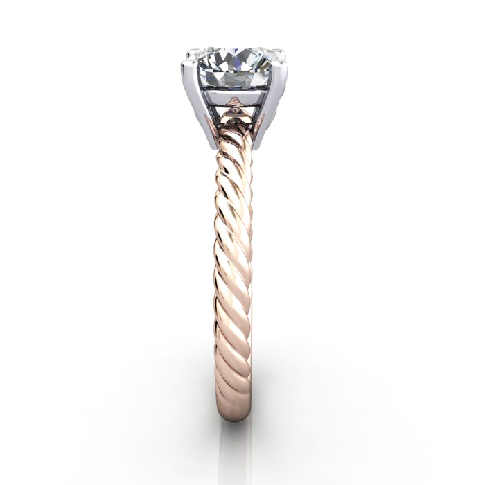 Round Brilliant Solitaire Diamond Ring Rose Gold RS47 SV Round Brilliant Solitaire Diamond Ring Rose Gold RS47 SV