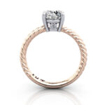 Round Brilliant Solitaire Diamond Ring Rose Gold RS47 TF Round Brilliant Solitaire Diamond Ring Rose Gold RS47 TF