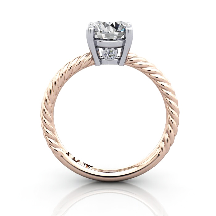 Round Brilliant Solitaire Diamond Ring Rose Gold RS47 TF Round Brilliant Solitaire Diamond Ring Rose Gold RS47 TF