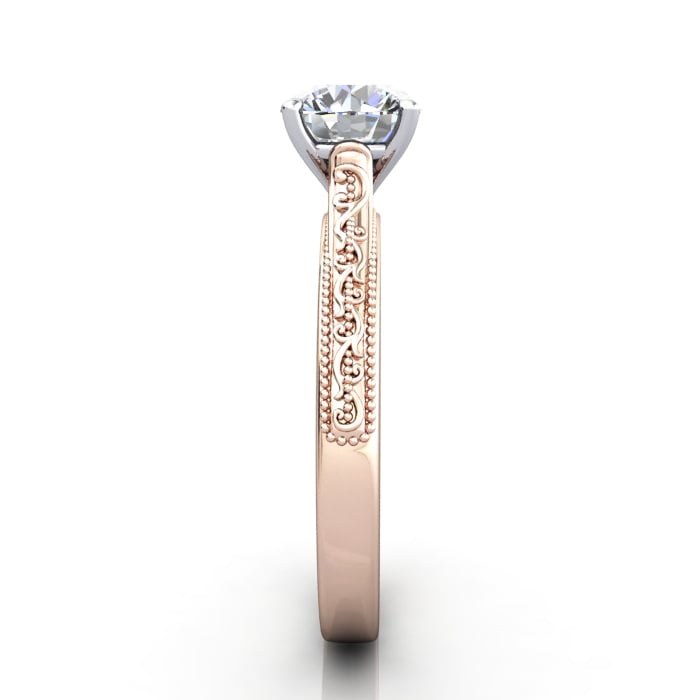 Round Brilliant Solitaire Diamond Ring Rose Gold RS50 SV Round Brilliant Solitaire Diamond Ring Rose Gold RS50 SV