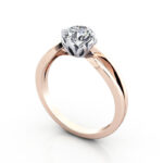 Round Brilliant Solitaire Diamond Ring Rose Gold RS8 3D Round Brilliant Solitaire Diamond Ring Rose Gold RS8 3D