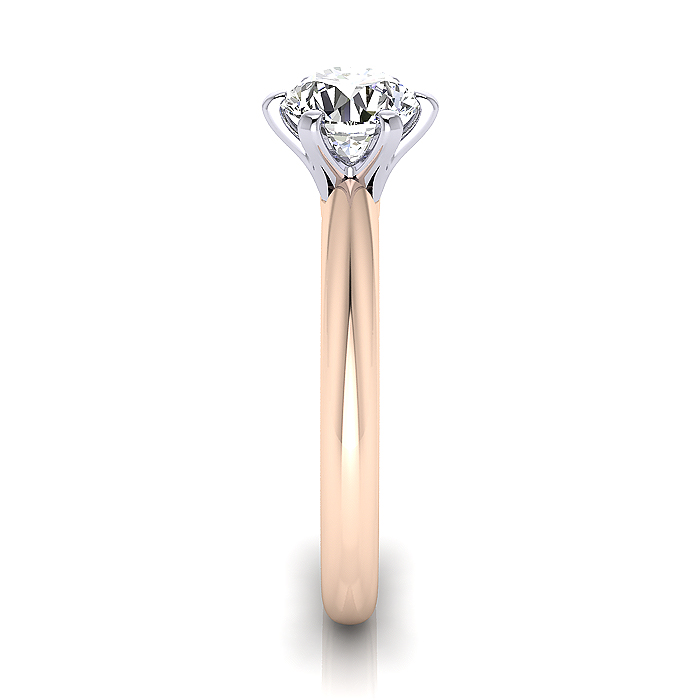 Round Brilliant Solitaire Diamond Ring Rose Gold RS9 SV Round Brilliant Solitaire Diamond Ring Rose Gold RS9 SV