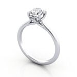 Round Brilliant Solitaire Diamond Ring White Gold RS1 3D Round Brilliant Solitaire Diamond Ring White Gold RS1 3D