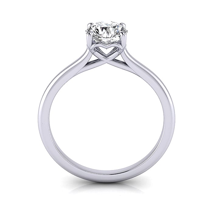 Round Brilliant Solitaire Diamond Ring White Gold RS1 TF Round Brilliant Solitaire Diamond Ring White Gold RS1 TF