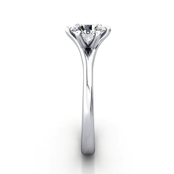 Round Brilliant Solitaire Diamond Ring White Gold RS13 SV