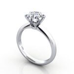Round Brilliant Solitaire Diamond Ring White Gold RS18 3D Round Brilliant Solitaire Diamond Ring White Gold RS18 3D