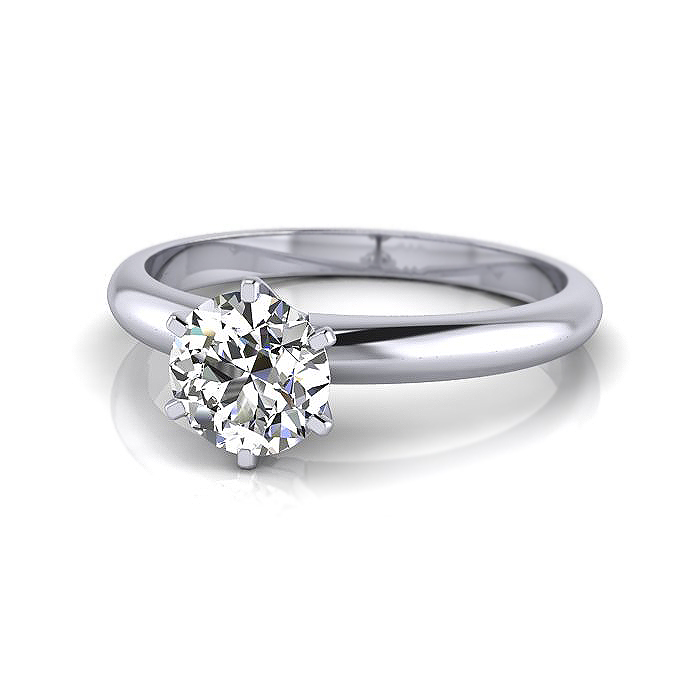 Round Brilliant Solitaire Diamond Ring White Gold RS2 LF Round Brilliant Solitaire Diamond Ring White Gold RS2 LF