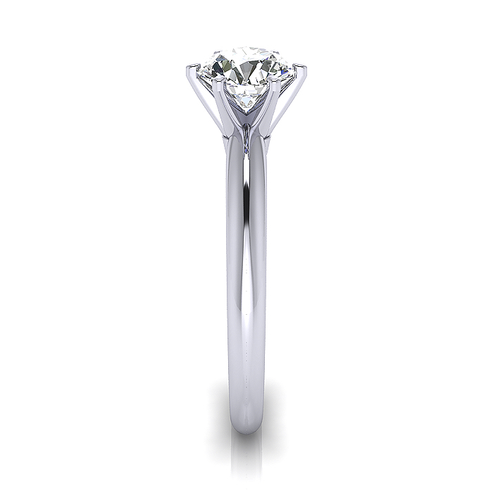 Round Brilliant Solitaire Diamond Ring White Gold RS2 SV Round Brilliant Solitaire Diamond Ring White Gold RS2 SV