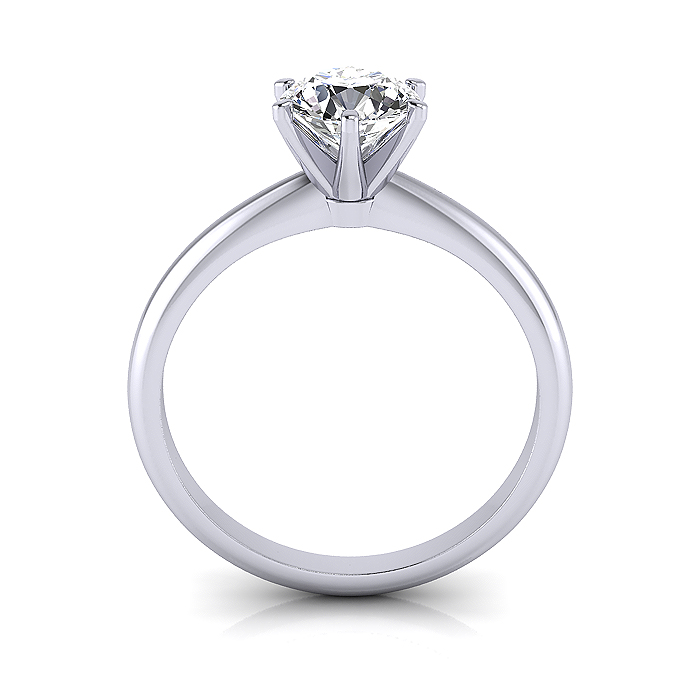 Round Brilliant Solitaire Diamond Ring White Gold RS2 TF Round Brilliant Solitaire Diamond Ring White Gold RS2 TF