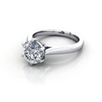 Round Brilliant Solitaire Diamond Ring White Gold RS20 LF