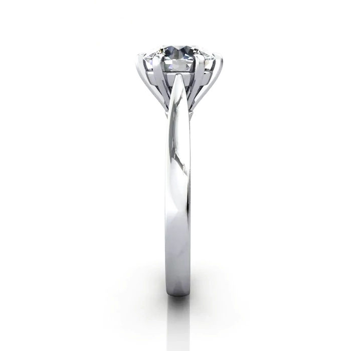 Round Brilliant Solitaire Diamond Ring White Gold RS20 SV