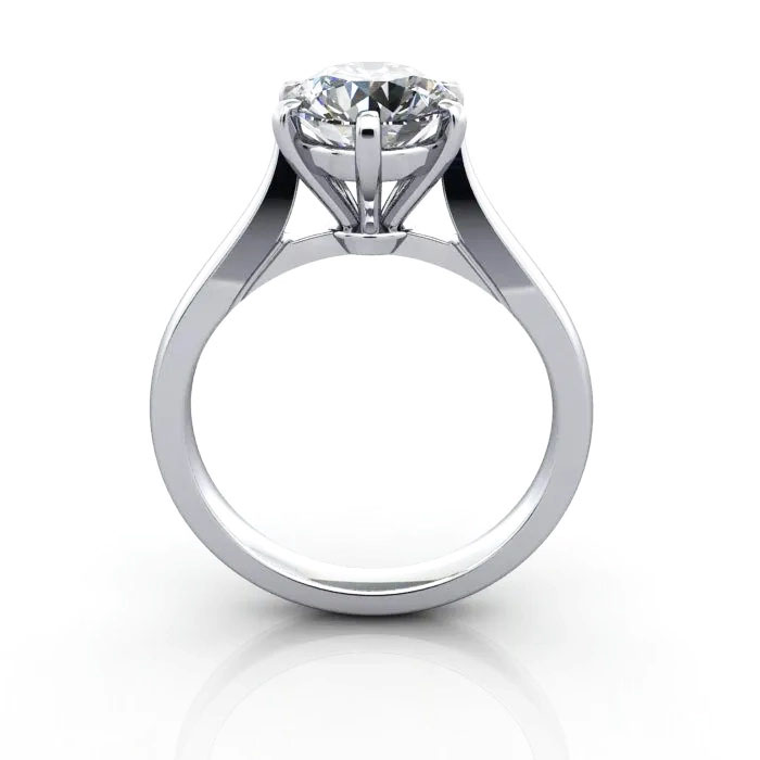 Round Brilliant Solitaire Diamond Ring White Gold RS20 TF
