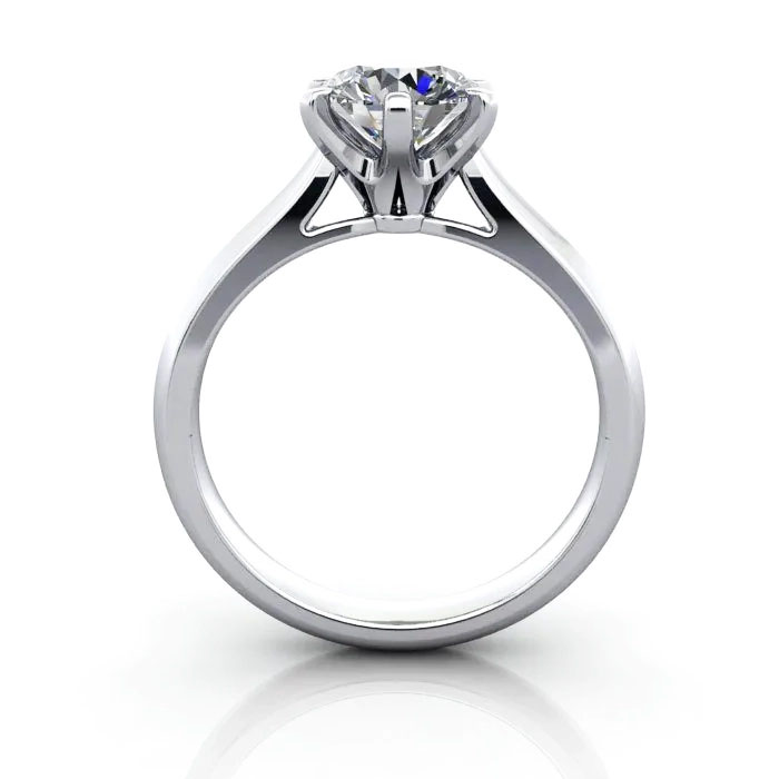 Round Brilliant Solitaire Diamond Ring White Gold RS21 TF Round Brilliant Solitaire Diamond Ring White Gold RS21 TF