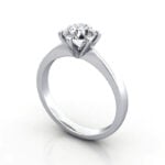 Round Brilliant Solitaire Diamond Ring White Gold RS23 3D Round Brilliant Solitaire Diamond Ring White Gold RS23 3D