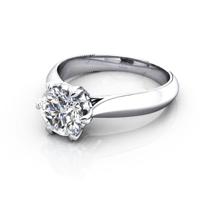 Round Brilliant Solitaire Diamond Ring White Gold RS25 LF Round Brilliant Solitaire Diamond Ring White Gold RS25 LF