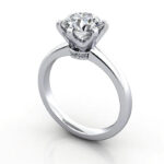 Round Brilliant Solitaire Diamond Ring White Gold RS26 3D Round Brilliant Solitaire Diamond Ring White Gold RS26 3D