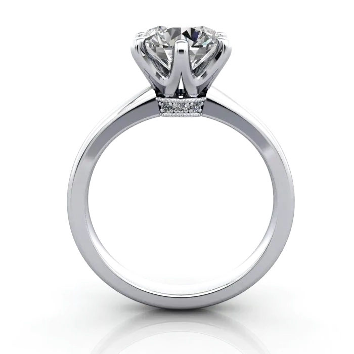 Round Brilliant Solitaire Diamond Ring White Gold RS26 TF Round Brilliant Solitaire Diamond Ring White Gold RS26 TF