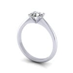 Round Brilliant Solitaire Diamond Ring White Gold RS3 3D Round Brilliant Solitaire Diamond Ring White Gold RS3 3D