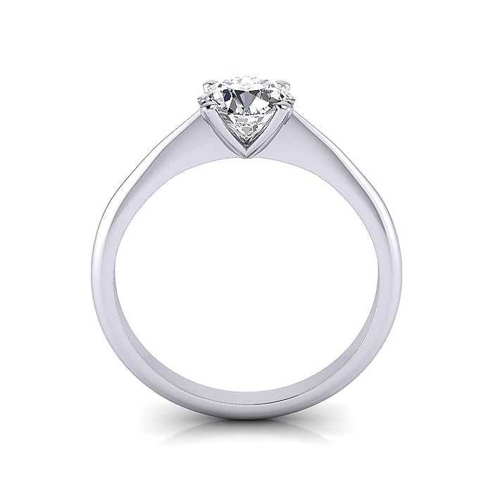 Round Brilliant Solitaire Diamond Ring White Gold RS3 TF Round Brilliant Solitaire Diamond Ring White Gold RS3 TF