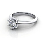 Round Brilliant Solitaire Diamond Ring White Gold RS32 LF Round Brilliant Solitaire Diamond Ring White Gold RS32 LF