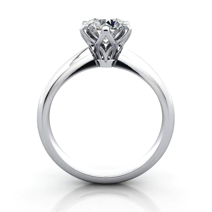 Round Brilliant Solitaire Diamond Ring White Gold RS32 TF Round Brilliant Solitaire Diamond Ring White Gold RS32 TF