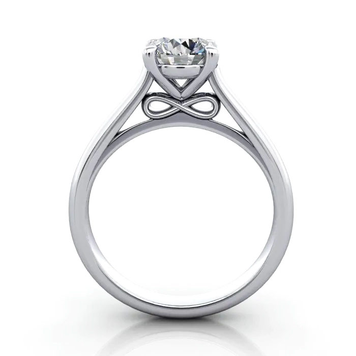 Round Brilliant Solitaire Diamond Ring White Gold RS34 TF Round Brilliant Solitaire Diamond Ring White Gold RS34 TF