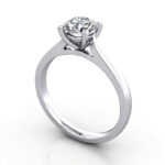 Round Brilliant Solitaire Diamond Ring White Gold RS36 3D Round Brilliant Solitaire Diamond Ring White Gold RS36 3D