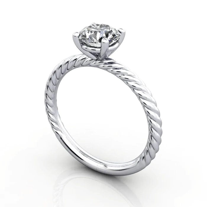 Round Brilliant Solitaire Diamond Ring White Gold RS38 3D Round Brilliant Solitaire Diamond Ring White Gold RS38 3D