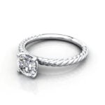 Round Brilliant Solitaire Diamond Ring White Gold RS38 LF Round Brilliant Solitaire Diamond Ring White Gold RS38 LF