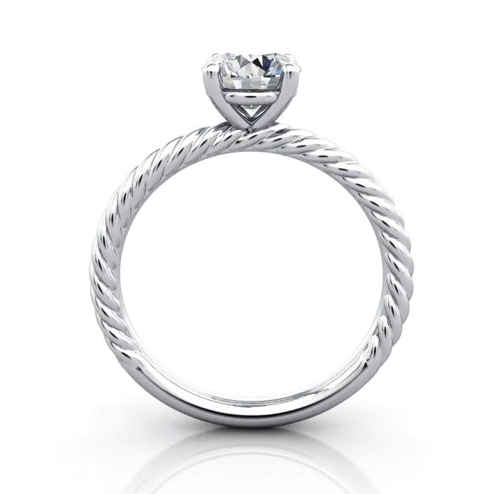 Round Brilliant Solitaire Diamond Ring White Gold RS38 TF Round Brilliant Solitaire Diamond Ring White Gold RS38 TF