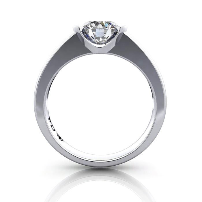 Round Brilliant Solitaire Diamond Ring White Gold RS39 TF Round Brilliant Solitaire Diamond Ring White Gold RS39 TF