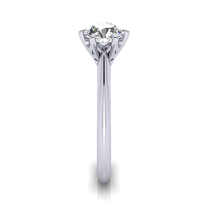 Round Brilliant Solitaire Diamond Ring White Gold RS4 SV Round Brilliant Solitaire Diamond Ring White Gold RS4 SV
