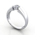 Round Brilliant Solitaire Diamond Ring White Gold RS40 3D Round Brilliant Solitaire Diamond Ring White Gold RS40 3D