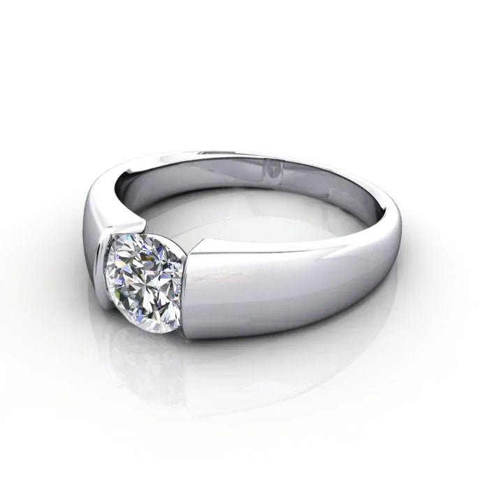 Round Brilliant Solitaire Diamond Ring White Gold RS40 LF Round Brilliant Solitaire Diamond Ring White Gold RS40 LF