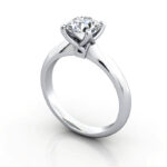 Round Brilliant Solitaire Diamond Ring White Gold RS43 3D Round Brilliant Solitaire Diamond Ring White Gold RS43 3D