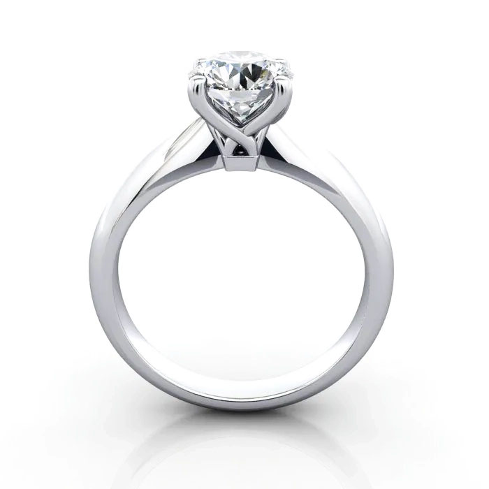 Round Brilliant Solitaire Diamond Ring White Gold RS43 TF Round Brilliant Solitaire Diamond Ring White Gold RS43 TF
