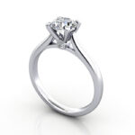 Round Brilliant Solitaire Diamond Ring White Gold RS45 3D Round Brilliant Solitaire Diamond Ring White Gold RS45 3D