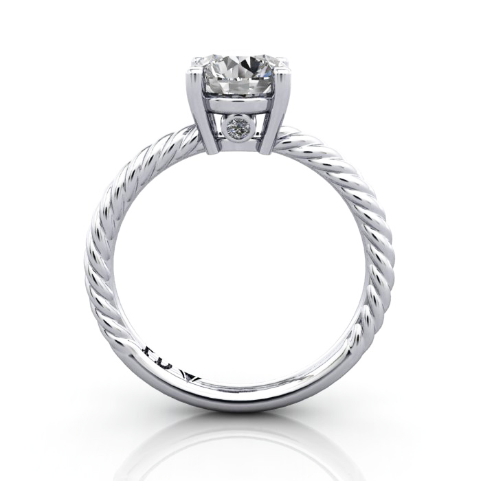 Round Brilliant Solitaire Diamond Ring White Gold RS47 TF Round Brilliant Solitaire Diamond Ring White Gold RS47 TF