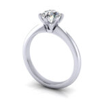 Round Brilliant Solitaire Diamond Ring White Gold RS9 3D Round Brilliant Solitaire Diamond Ring White Gold RS9 3D