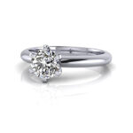Round Brilliant Solitaire Diamond Ring White Gold RS9 LF Round Brilliant Solitaire Diamond Ring White Gold RS9 LF