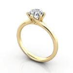 Round Brilliant Solitaire Diamond Ring Yellow Gold RS13 3D Round Brilliant Solitaire Diamond Ring Yellow Gold RS13 3D