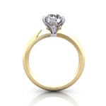 Round Brilliant Solitaire Diamond Ring Yellow Gold RS15 TF