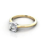 Round Brilliant Solitaire Diamond Ring Yellow Gold RS16 LF Round Brilliant Solitaire Diamond Ring Yellow Gold RS16 LF