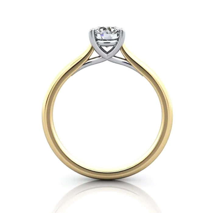 Round Brilliant Solitaire Diamond Ring Yellow Gold RS16 TF Round Brilliant Solitaire Diamond Ring Yellow Gold RS16 TF