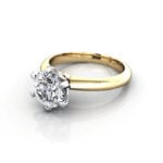 Round Brilliant Solitaire Diamond Ring Yellow Gold RS18 LF Round Brilliant Solitaire Diamond Ring Yellow Gold RS18 LF