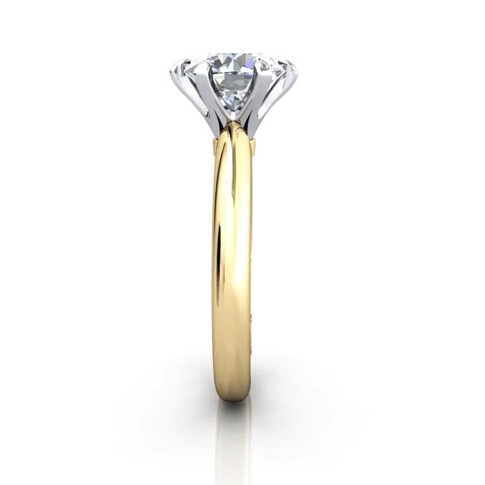 Round Brilliant Solitaire Diamond Ring Yellow Gold RS18 SV Round Brilliant Solitaire Diamond Ring Yellow Gold RS18 SV