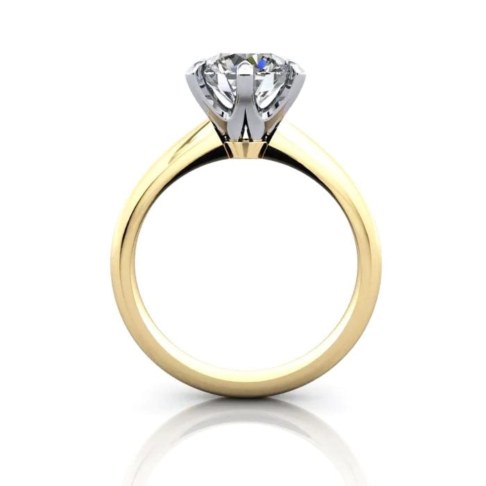 Round Brilliant Solitaire Diamond Ring Yellow Gold RS18 TF Round Brilliant Solitaire Diamond Ring Yellow Gold RS18 TF